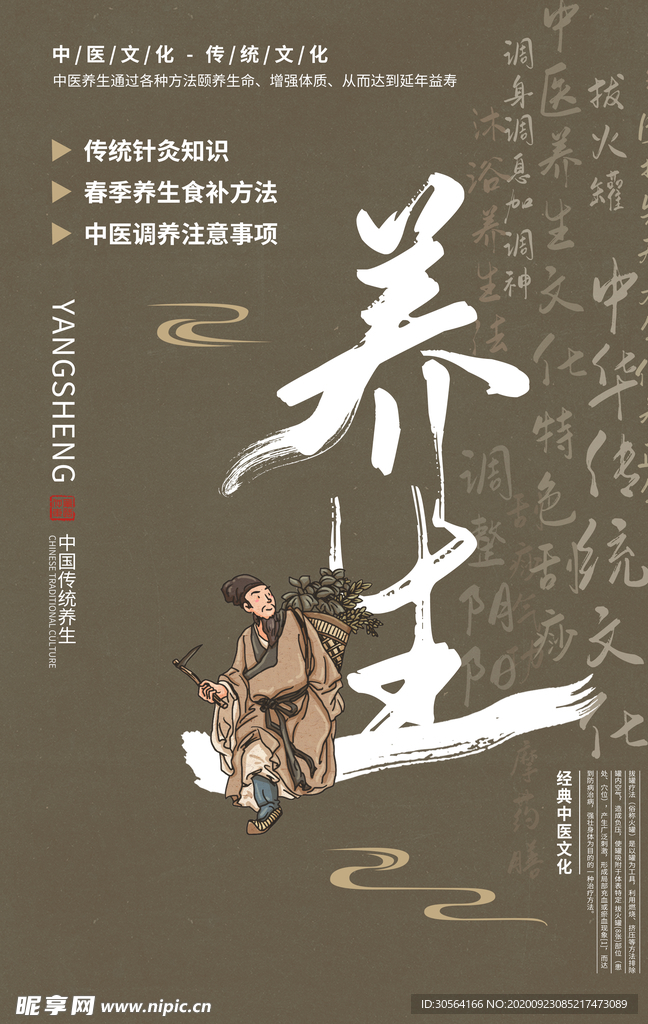 养生中医传统活动海报素材