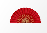 红色传统折扇