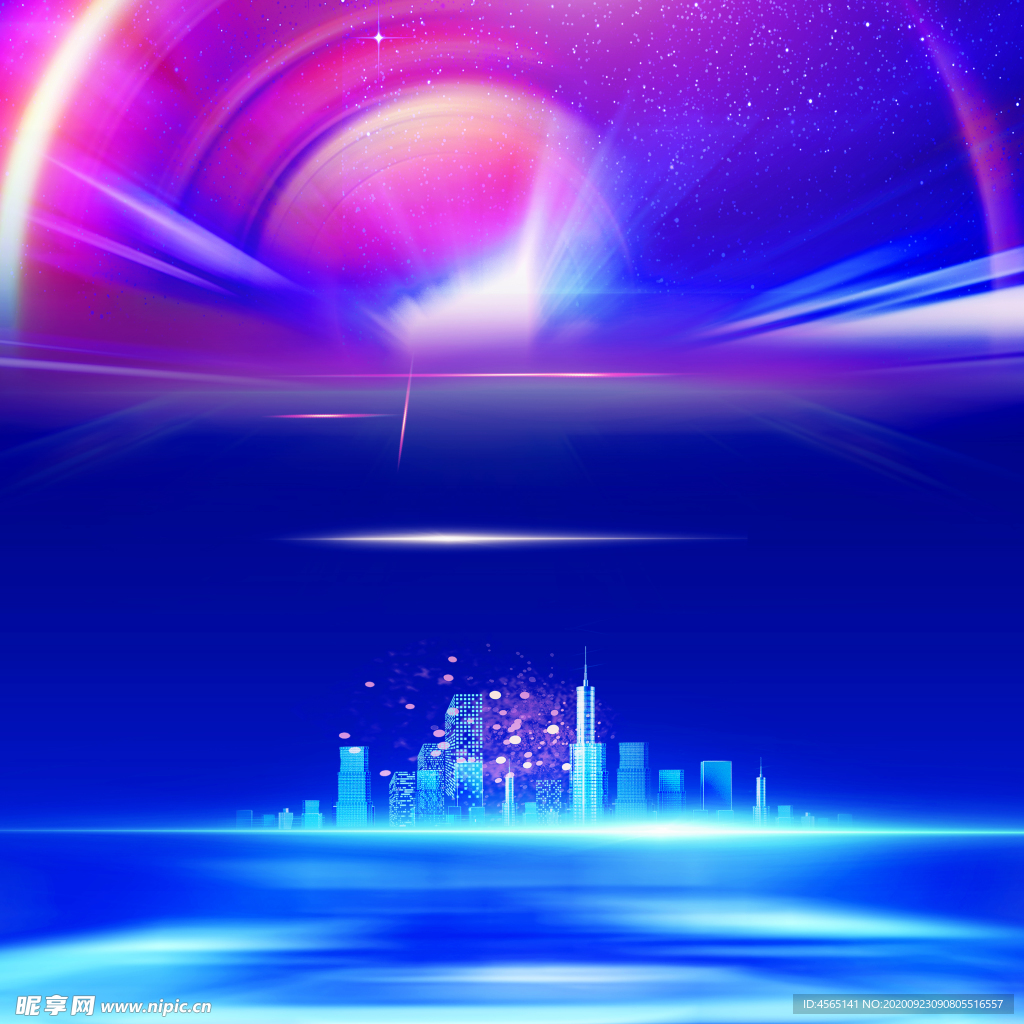 蓝色科幻背景
