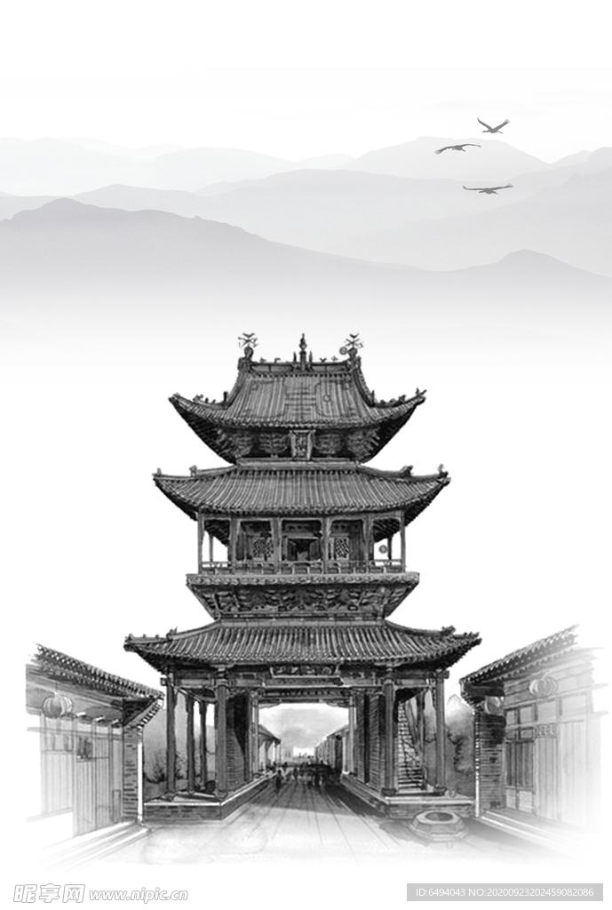 古代建筑中国风