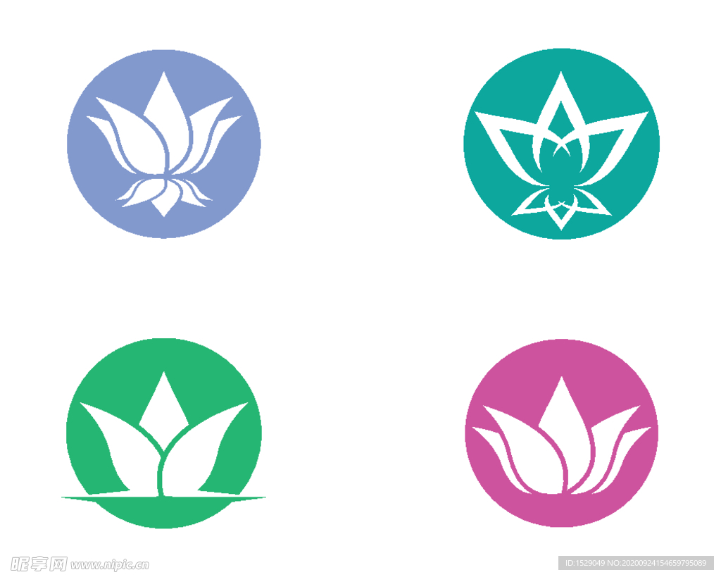 抽象荷花图标