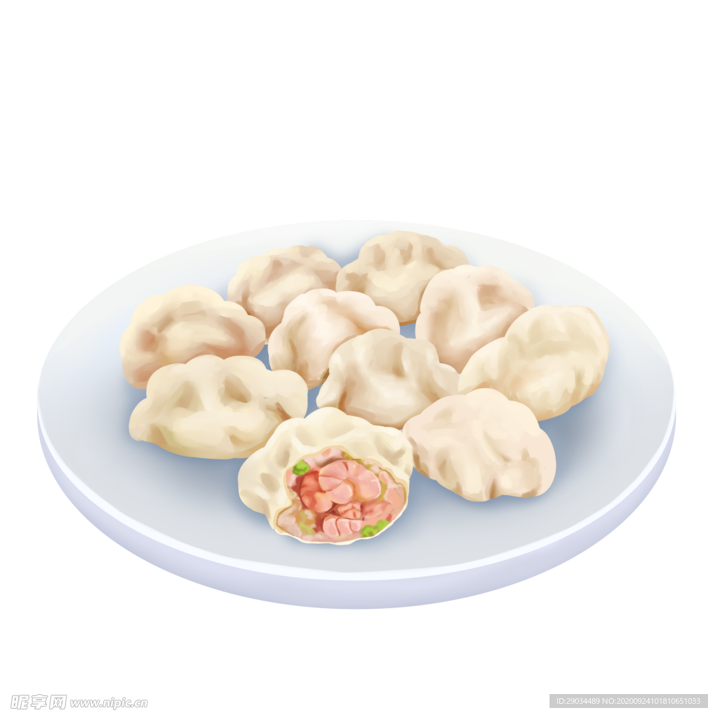 饺子手绘