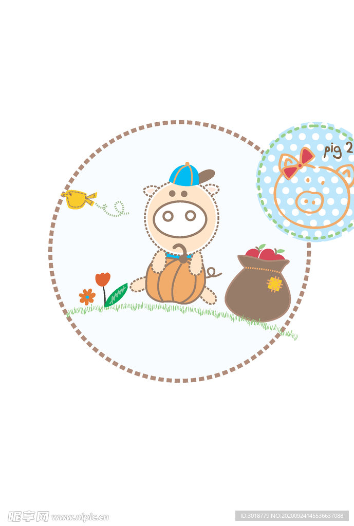 幼童印花