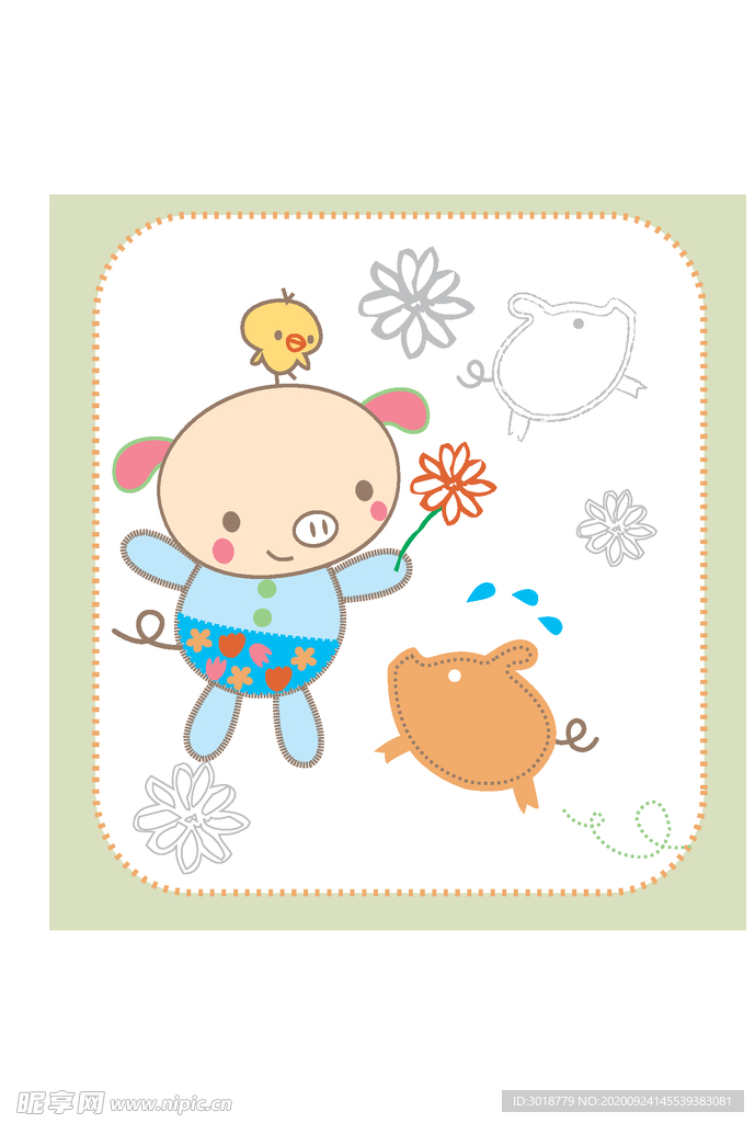 幼童印花