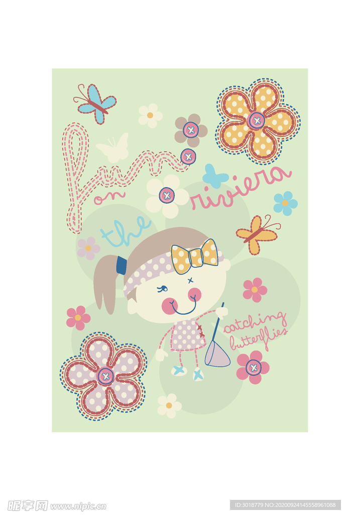 幼童印花