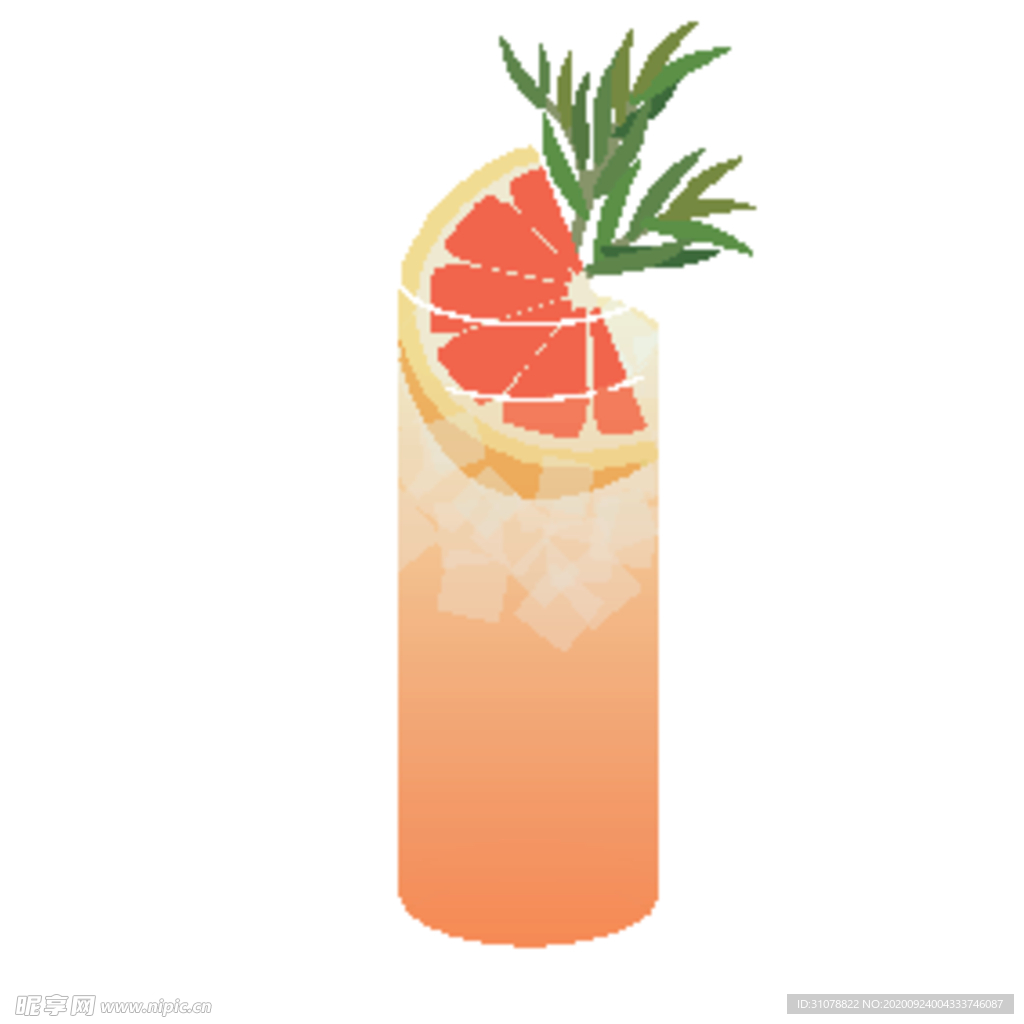 夏日冷饮矢量插画