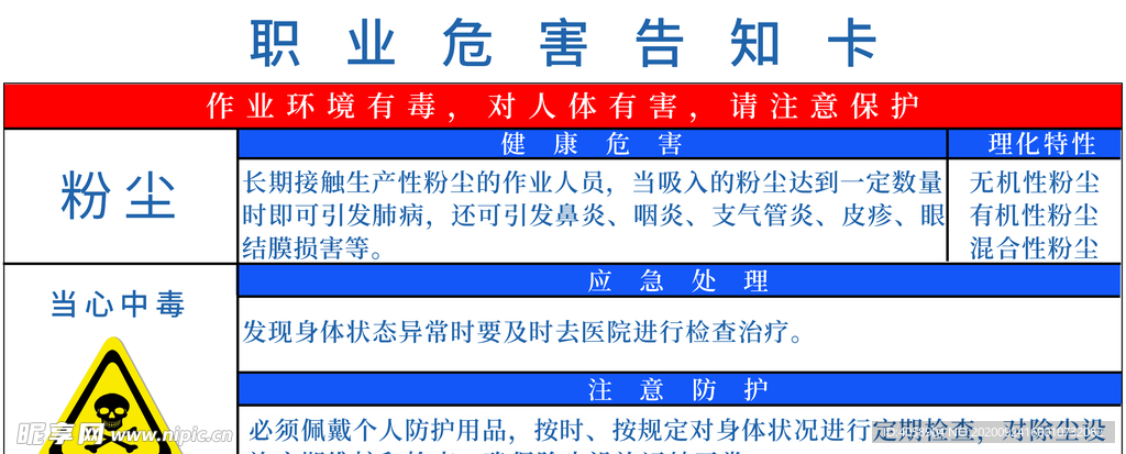 职业危害告知卡