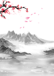 中国山水墨画