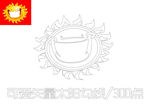 可爱太阳矢量勾线图 300点