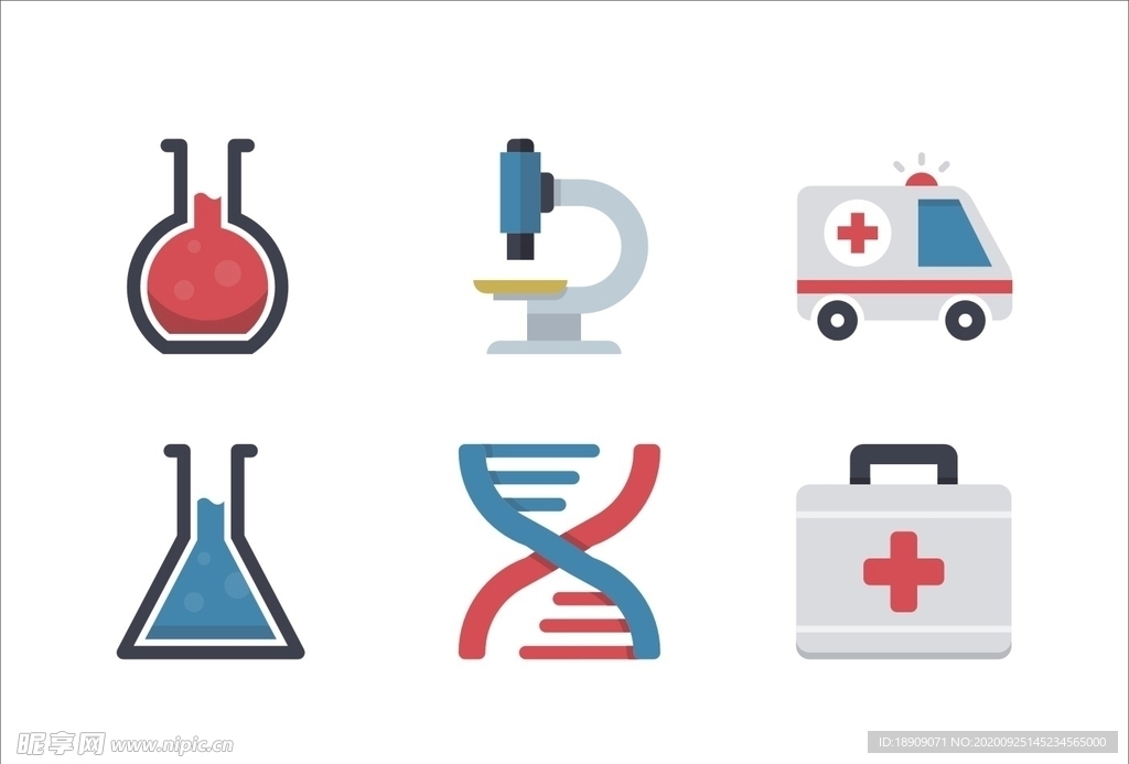 矢量双螺旋化学仪器救护车医药箱