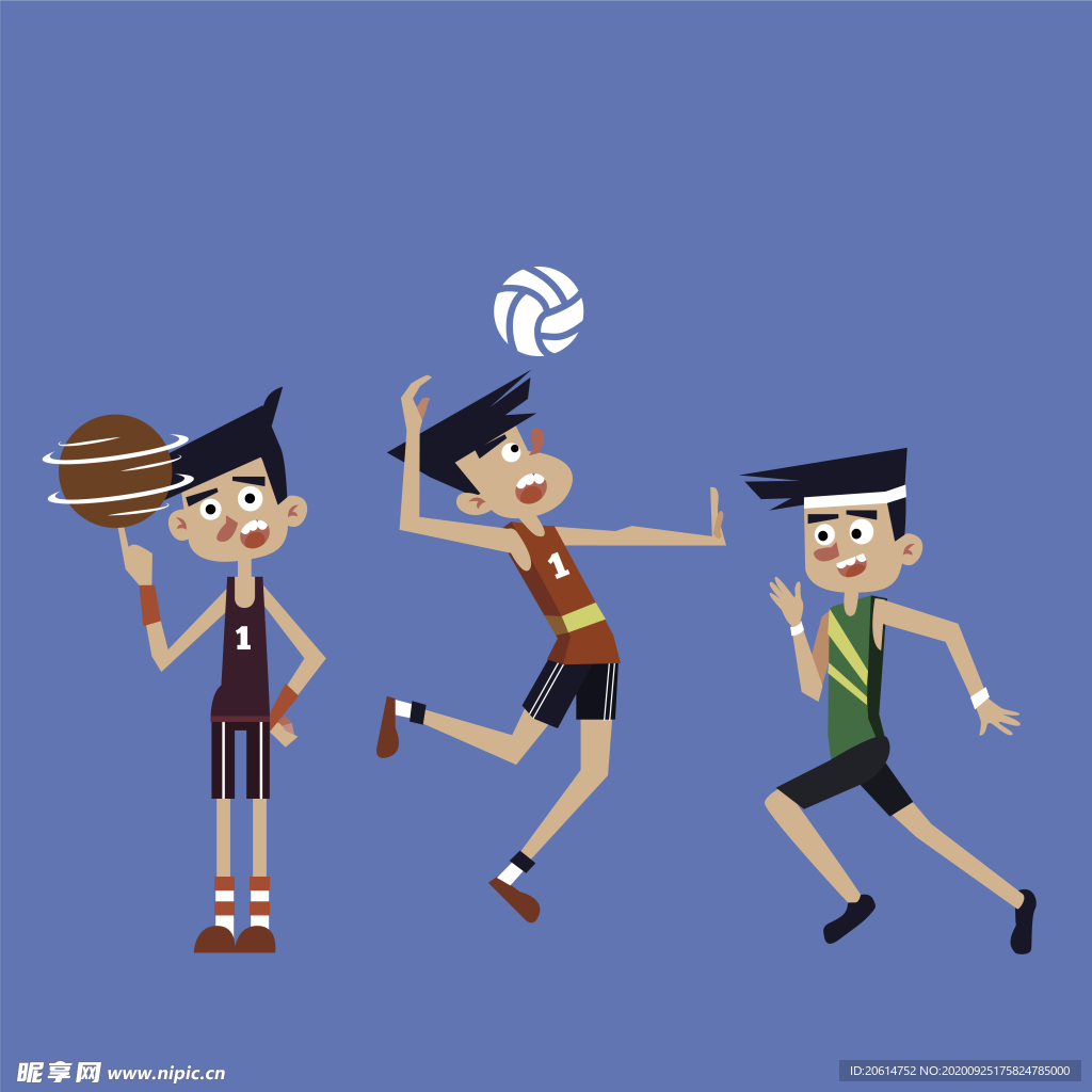 体育运动漫画海报