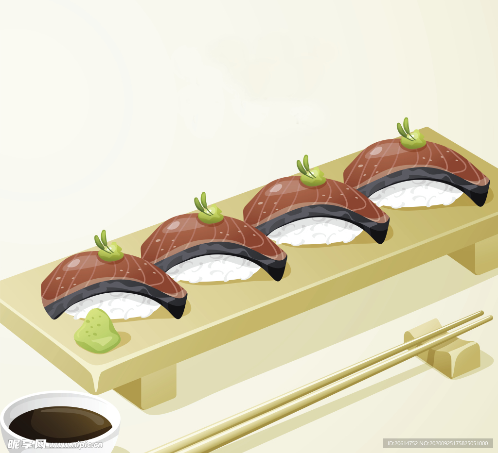 美食寿司漫画海报