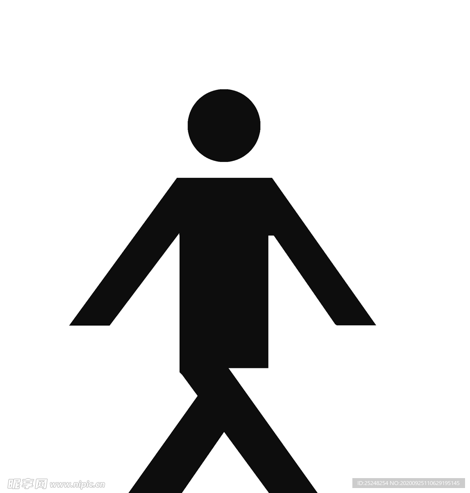 人行剪影psd矢量图