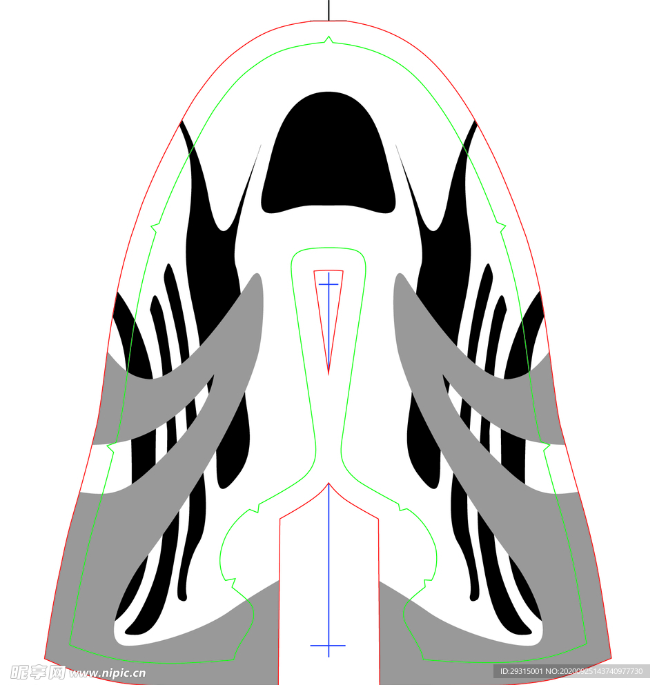 运动鞋面平面设计