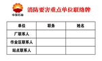 消防要害重点单位联络牌