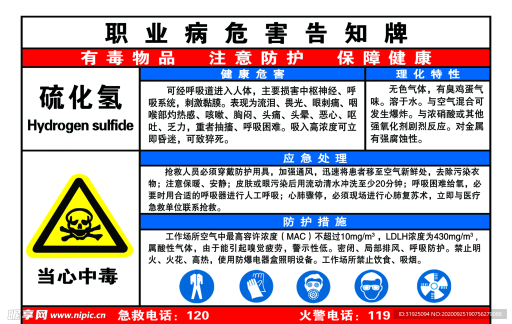 职业病危害告知卡