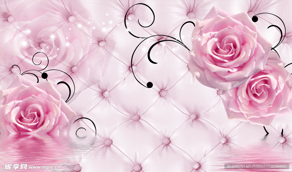 玫瑰花藤背景墙