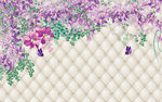 插画花藤背景墙