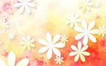 小碎花 菊花 背景墙
