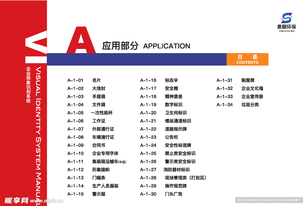 品牌VI系统清单 标识系统