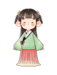水彩人物卡通插画