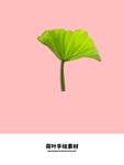 分层粉色分栏荷叶手绘素材