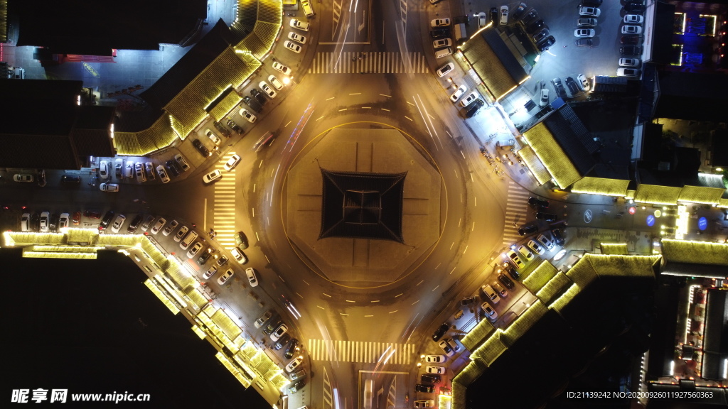 大同古城鼓楼夜景