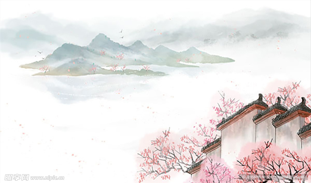 古风山水装饰元素