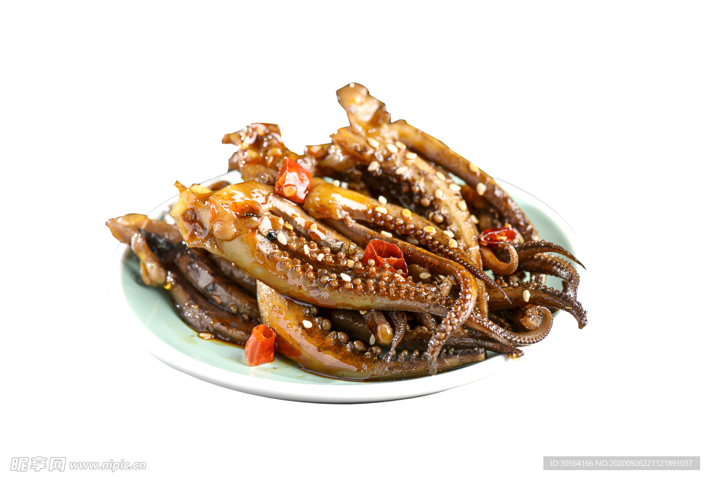 麻辣鱿鱼美食食材海报素材