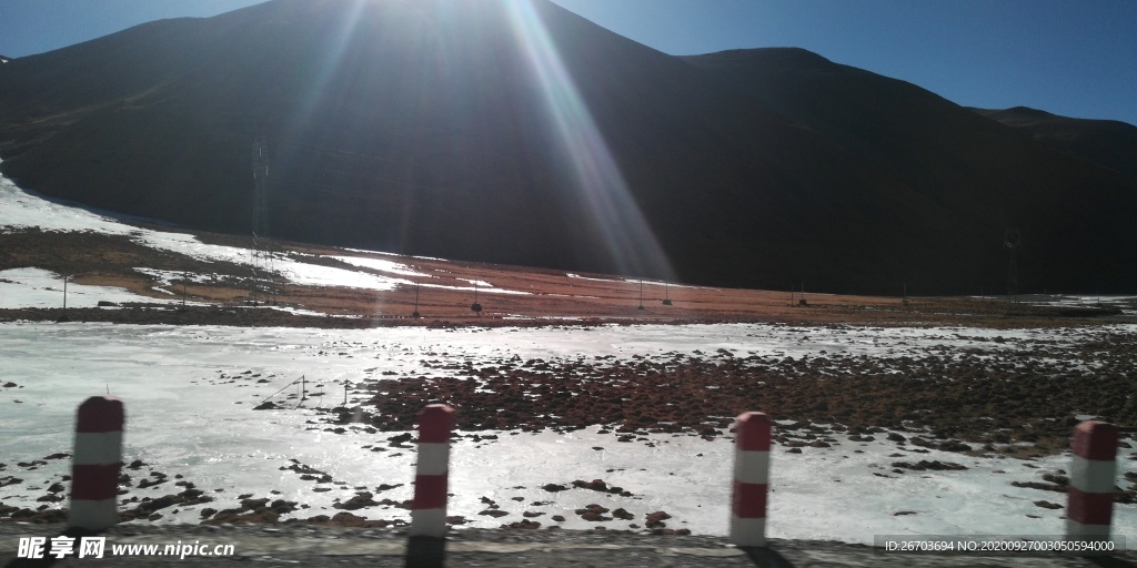 冰川雪地大山风景