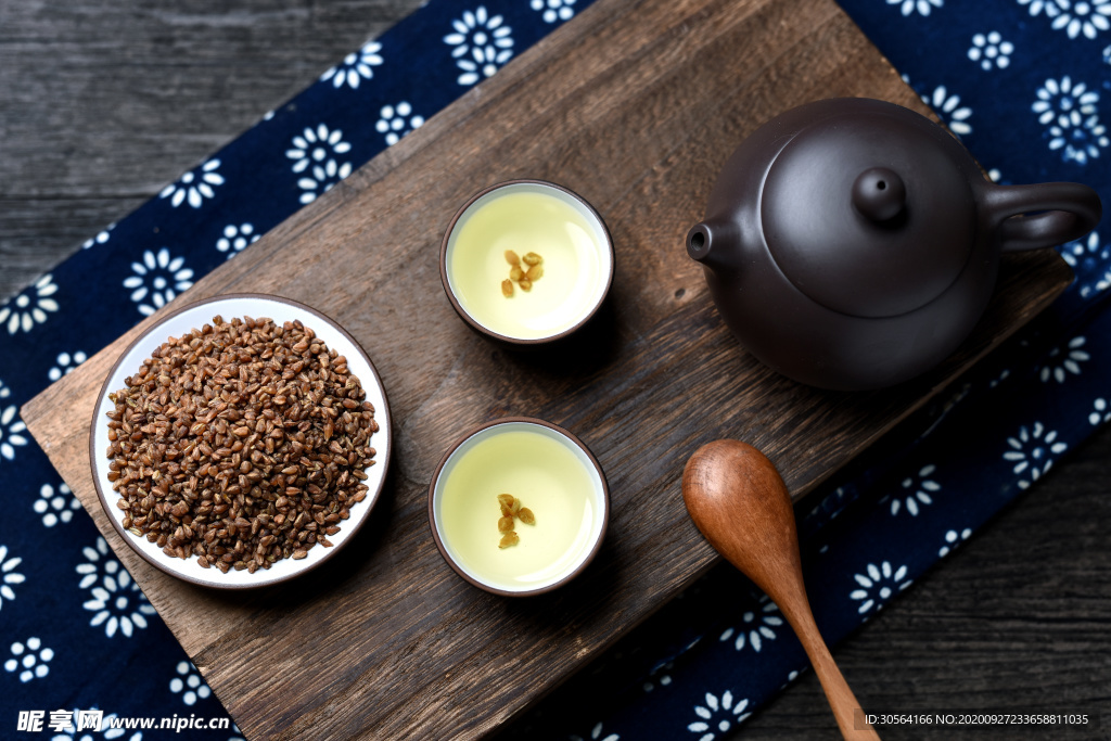 苦荞茶茶品海报背景素材