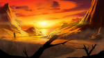 彩色动漫插画人物背景