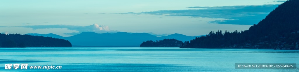 风景山湖背景