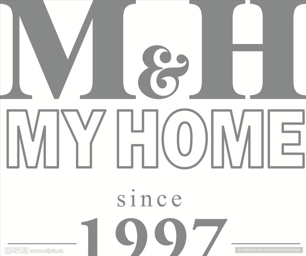M和H logo