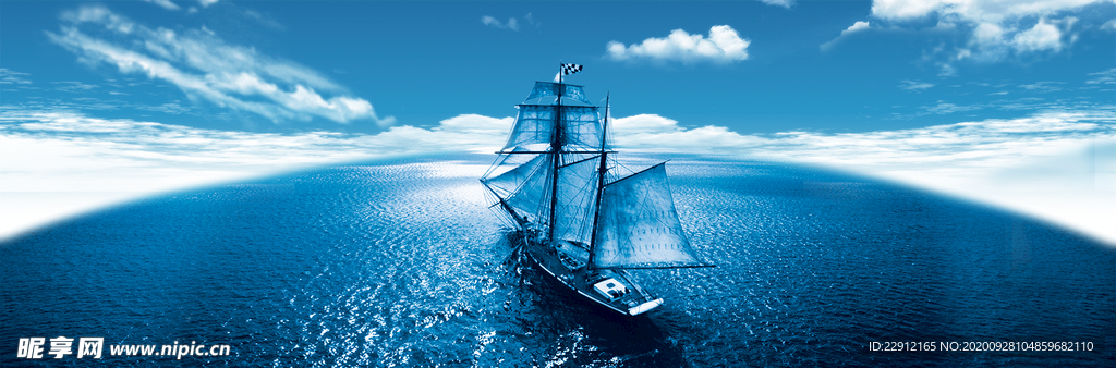 蓝色海洋banner背景