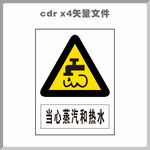 当心蒸汽和热水