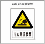 当心高温表面