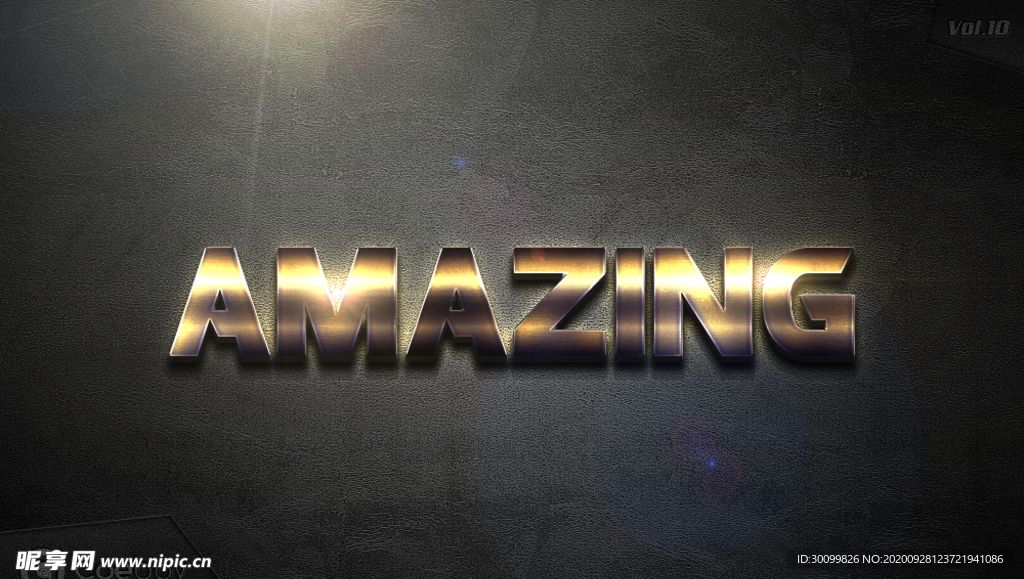 特级质感金属特效字