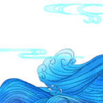 波浪波纹海浪插画海报素材
