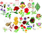 素描花