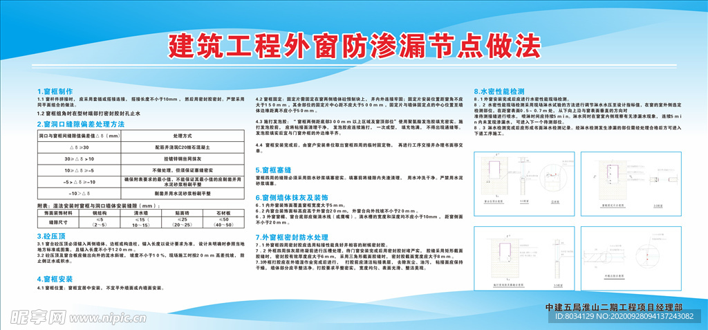 建筑工程外窗放渗漏节点做法