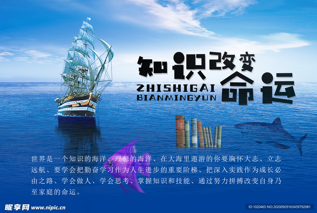 知识改变命运海报