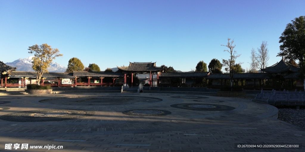 公园广场古建筑