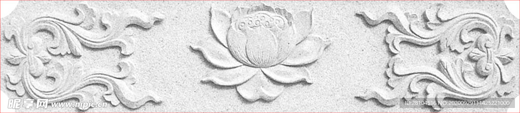 草花图案雕刻