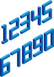 2.5D数字 矢量图 可变颜色