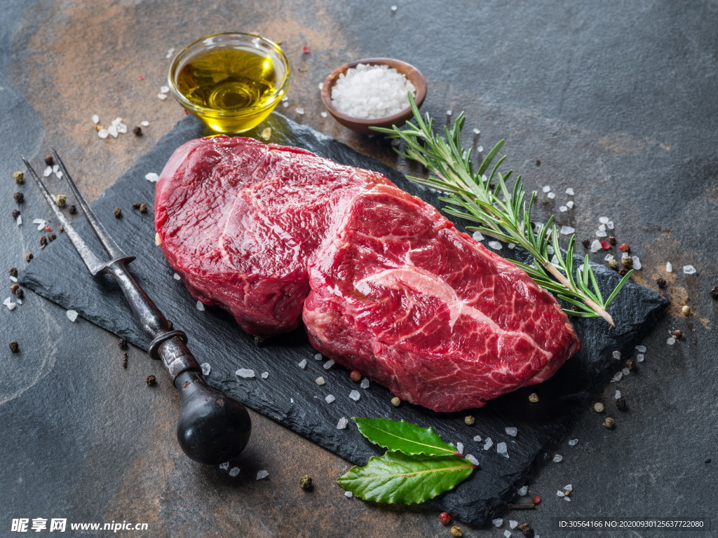 牛排牛肉美食食材背景海报素材