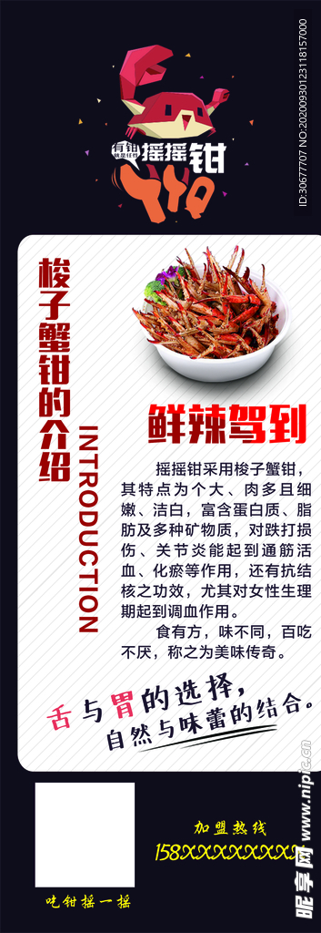 梭子蟹钳X展架