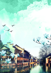 中国风风景画