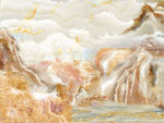 山水画 大理石纹 背景墙