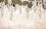 水墨画 花藤 背景墙